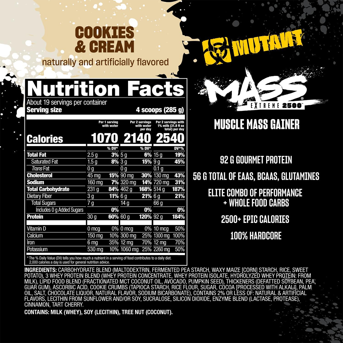 Mutant Mass Extreme 2500 5.45kg Vanilla Ice Cream