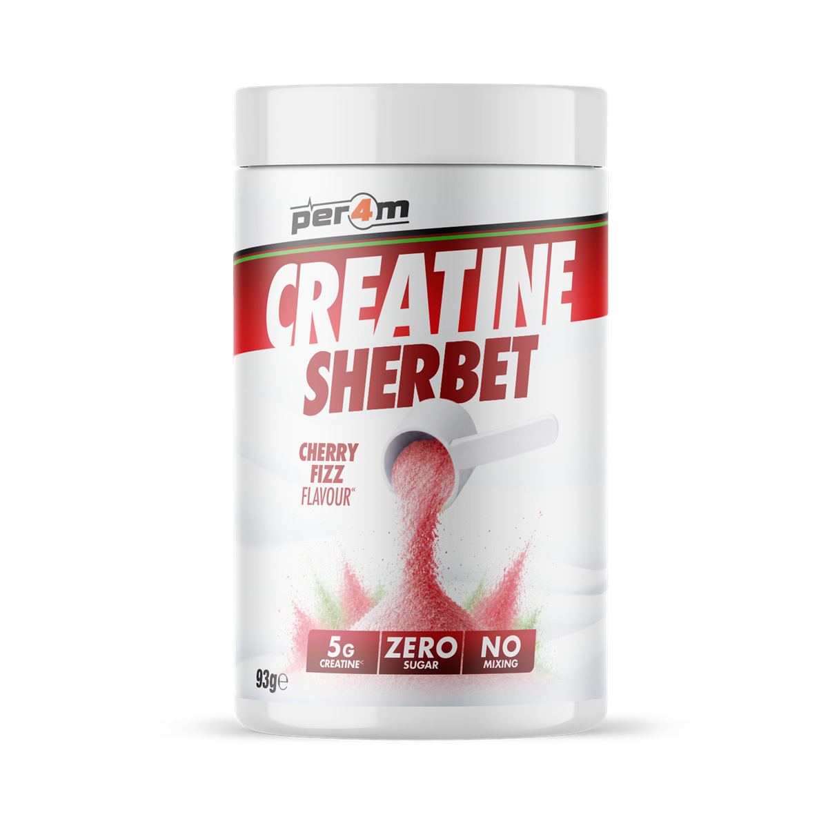 Per4m Creatine Sherbet 310g Fizzy Bubblegum Bottles