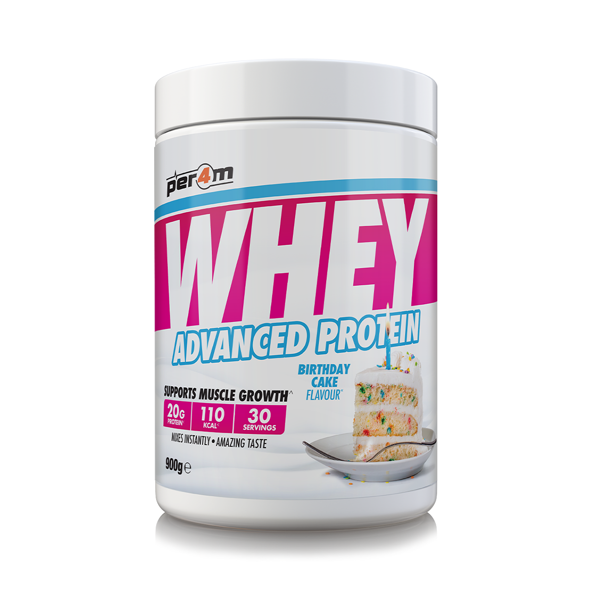 Per4m Advanced Whey Protein 810g Birthday Cake