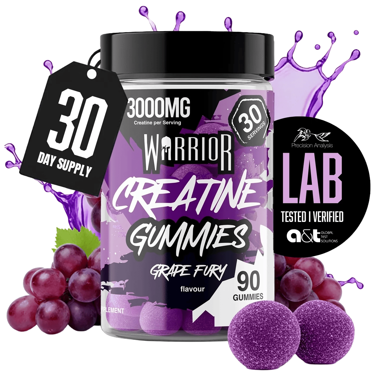 Warrior Creatine Gummies 90 Gummies Grape