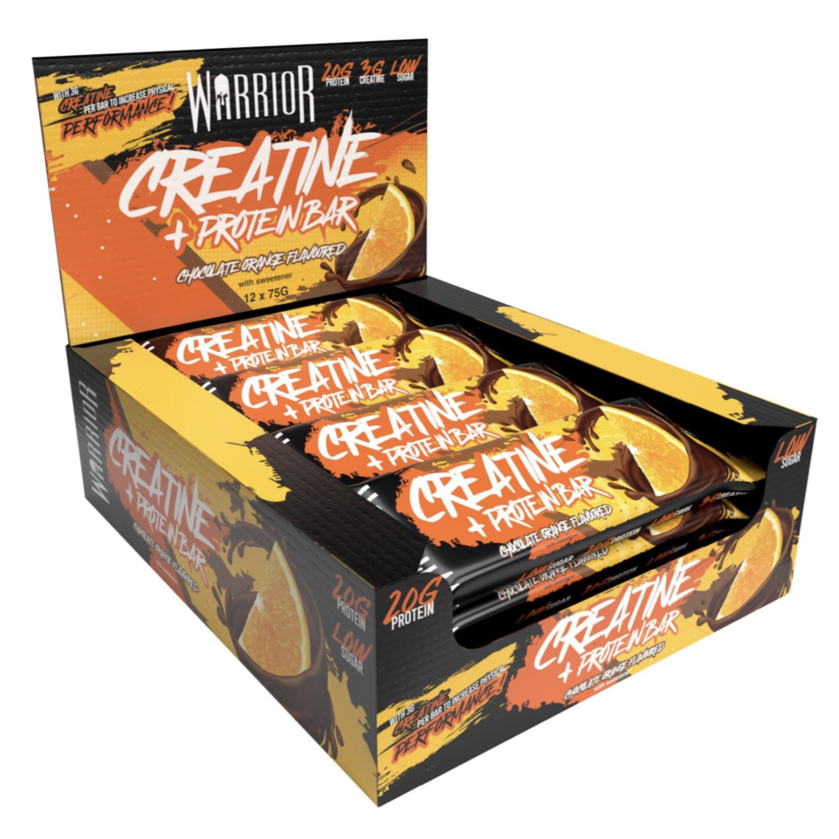 Warrior Creatine Bars 12x75g Chocolate Peanut